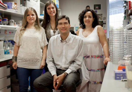 El equipo del CNIO, con sus dos investigadores principales en el centro, Lluc Monteiro y Manuel Serrano.