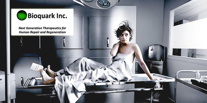 Imagen publicitaria de Bioquark, la polémica firma biotecnológica norteamericana. 